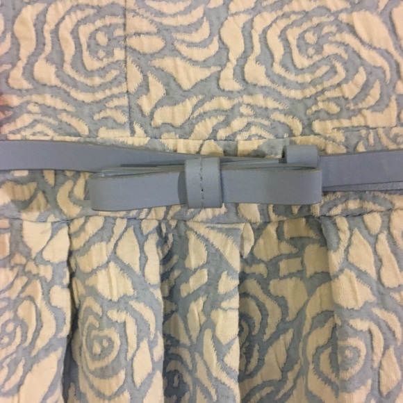 Blue Floral Texture Dress - Picture 3 of 5